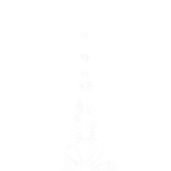 Fabulous Christmas Tree Illustration Abstract Lights And Snowflakes Transparent Isolated Decoration