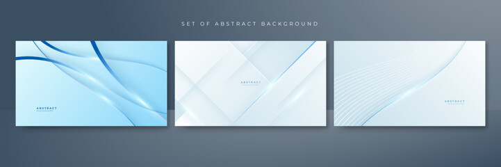 Abstract light blue background with soft white gradient color. Vector illustration abstract graphic design banner pattern presentation background web template.