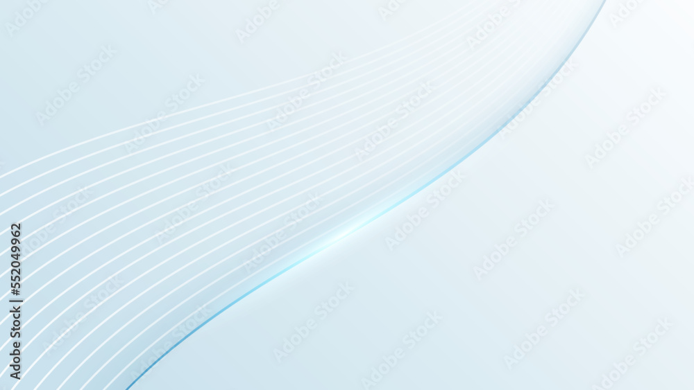 Poster Abstract light blue background with soft white gradient color. Vector illustration abstract graphic design banner pattern presentation background web template.