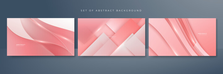 Abstract light pink background with lines and layers. Vector design illustration.