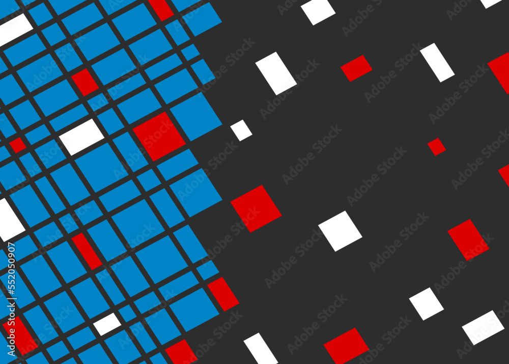 Poster abstract background with colorful irregular square pattern. abstracts pixelate background