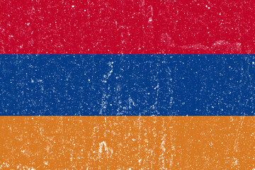 New concept Armenia flag White messy wall stucco texture background, Armenia flag paint, Armenia flag history, Armenia new flag.