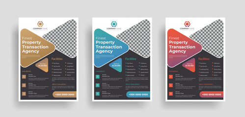 Corporate business flyer design or real estate house and property selling, rent home, and flat printable flyer design template