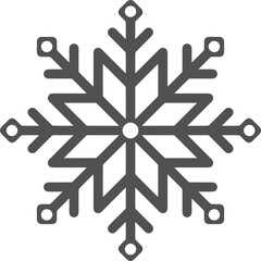 Snowflake Ornament icon, snowflake decorative icon black vector