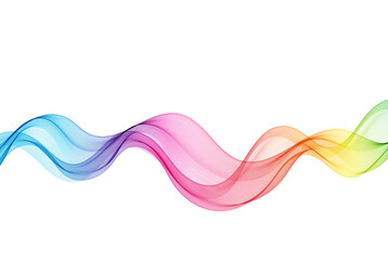 Abstract multicolored design element, wave abstract color spectrum flow.