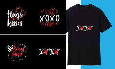 Valentines Typography  t shirt Design