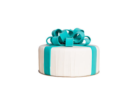 Birthday cake isolated on white background