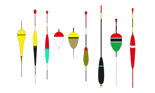 Différentes formes de fotteurs pour la pêche au coup en eau douce