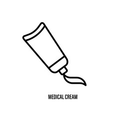 medical tube cream icon. isolated on white background. cream icon.
