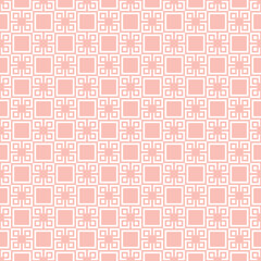 Seamless pink geometric background for your designs. Modern vector ornament. Geometric abstract pattern
