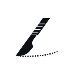 Scalpel icon. Line style icon design.
