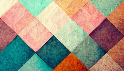 Digital art, geometric colorful pattern, digital textures