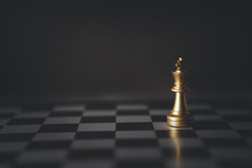 concept Chess pieces are arranged on a chessboard. The beginning of a chess game. Chess as a symbol of leadership, struggle, victory, strategy, business. Retro style.coppy space.