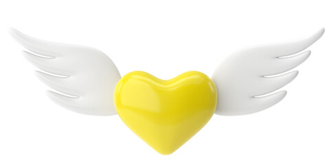 3D heart cupid. Valentine card decoration. 3D illustration.