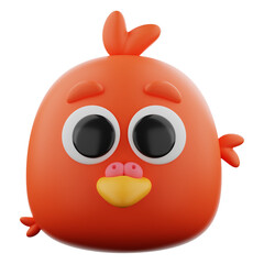 Animal bird icon 3d rendering on isolated background PNG © Alper