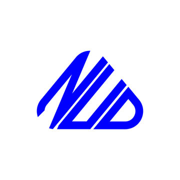 NUD letter logo creative design with vector graphic, NUD simple and modern logo.