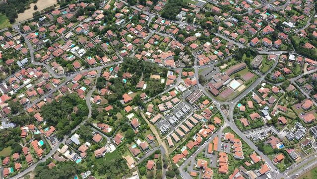 Residential neighbourhood of Anglet houses in Basque province of Labourd France