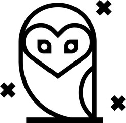 Owl outline icon
