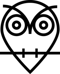 Obraz premium Owl outline icon