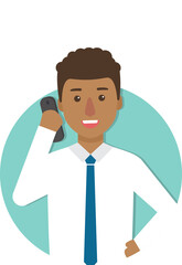 Businessman on duty, male employee at work.	