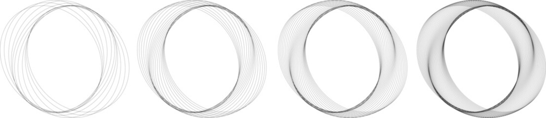 Illustration with circles. Black and white vector. Circle pattern. Abstraction ring.