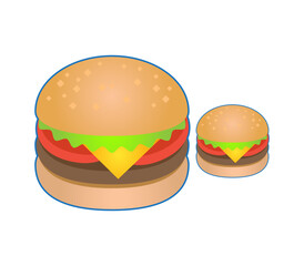 burger and fries