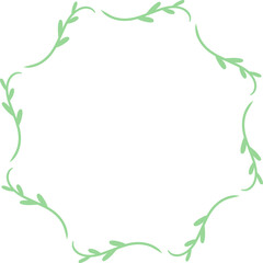 Floral rounded frame