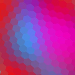 abstract hexagan  geometric background wall with small, light and rainbow color  mosaic tiles