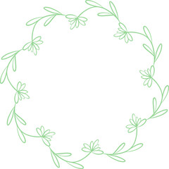 Floral rounded frame