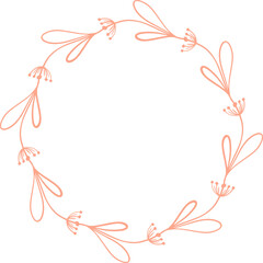 Floral rounded frame