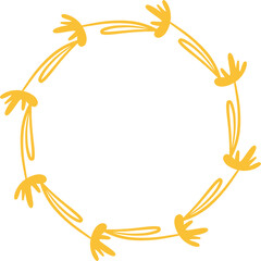 Floral rounded frame