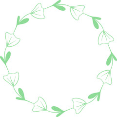 Floral rounded frame