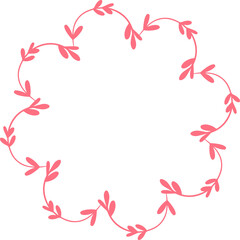 Floral rounded frame