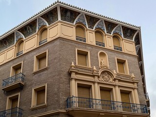 facade with ornament Spain, Zaragoza