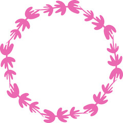 Floral rounded frame