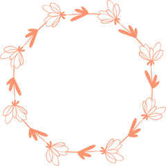 Floral rounded frame