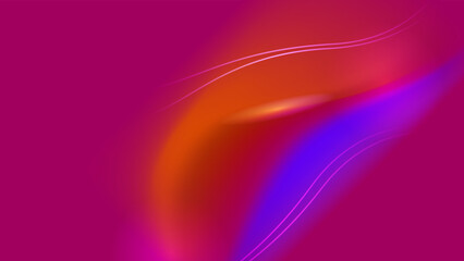 Abstract magenta blue and orange gradient background with technology and speed motion concept