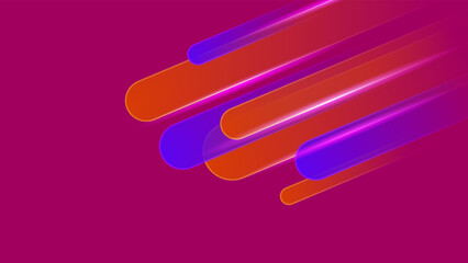 Abstract magenta blue and orange gradient background with technology and speed motion concept