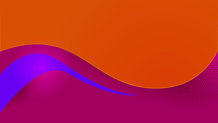 Abstract magenta blue and orange gradient background with technology and speed motion concept