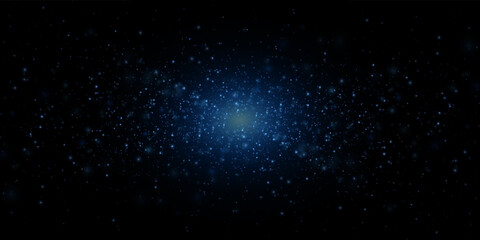 Dark blue and black starry universe background