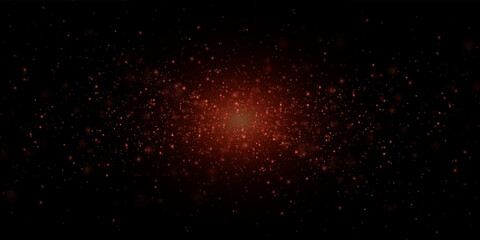 Cosmic black and red background with stars and nebulae