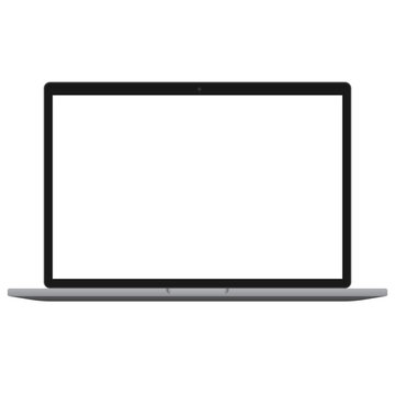 Black Laptop Mockup macbook Style, macbook pro mockup, laptop screen mockup, notebook macbook device screen vector illustration with transparent background.
