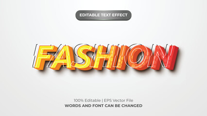 Vector abstract fashion 3d editable text effect