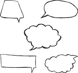 Fototapeta premium Power, lightening, energy, callout shape, speech bubble, map location, heart, mobile phone, pencil and message envelop icon set