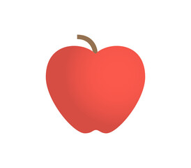 red apple isolated on white