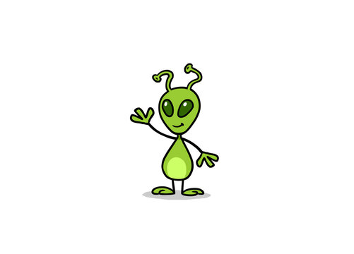 Green Martian as an extraterrestrial alien