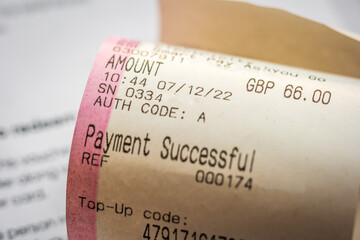 Electricity energy support scheme voucher receipt in England UK