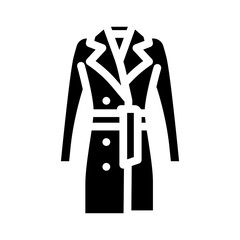 evening coat outerwear female glyph icon vector. evening coat outerwear female sign. isolated symbol illustration