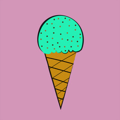 Mint ice cream for national ice cream day on 11 December 