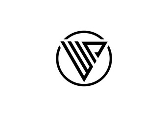 initial letter logo WP initial company icon business logo background illustration